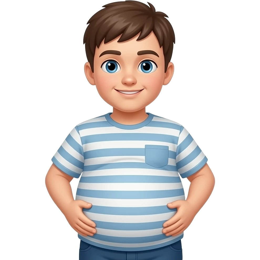 Chłopak ma 14 lat z bardzo dużym brzuchem emoji