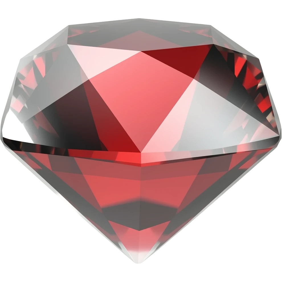 Generate a gif a flying rotating diamond in red and black theme emoji