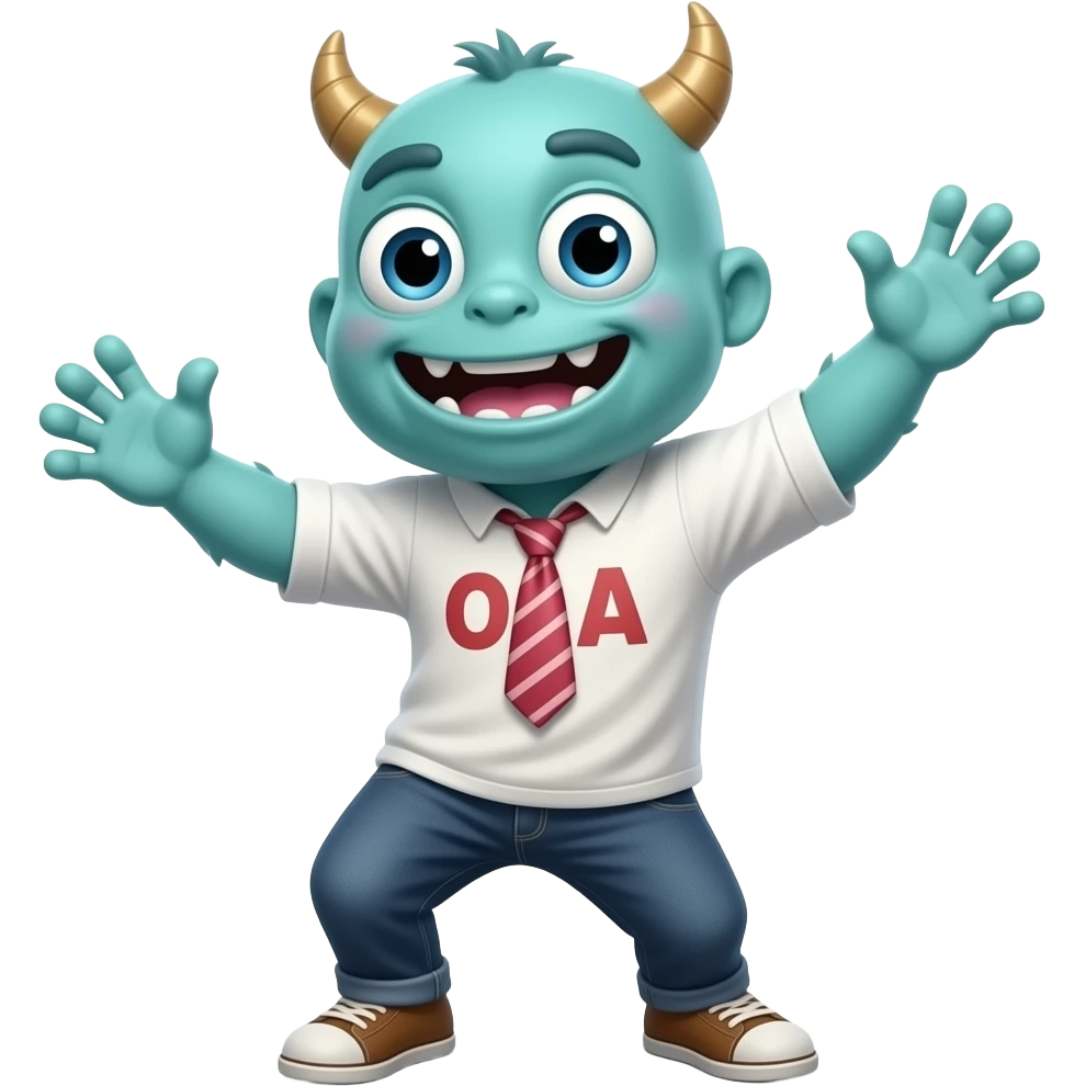 Monster dancing emoji