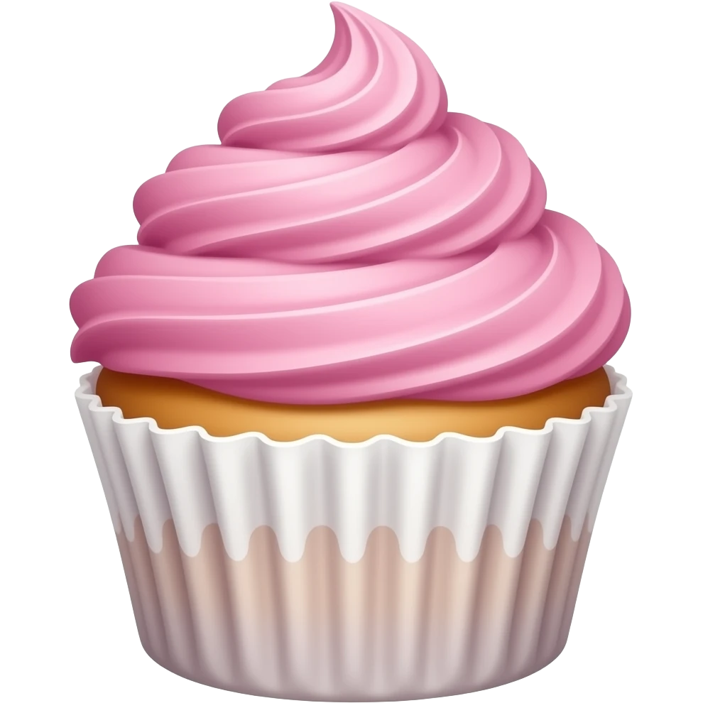 Cupcake with pink icing emoji