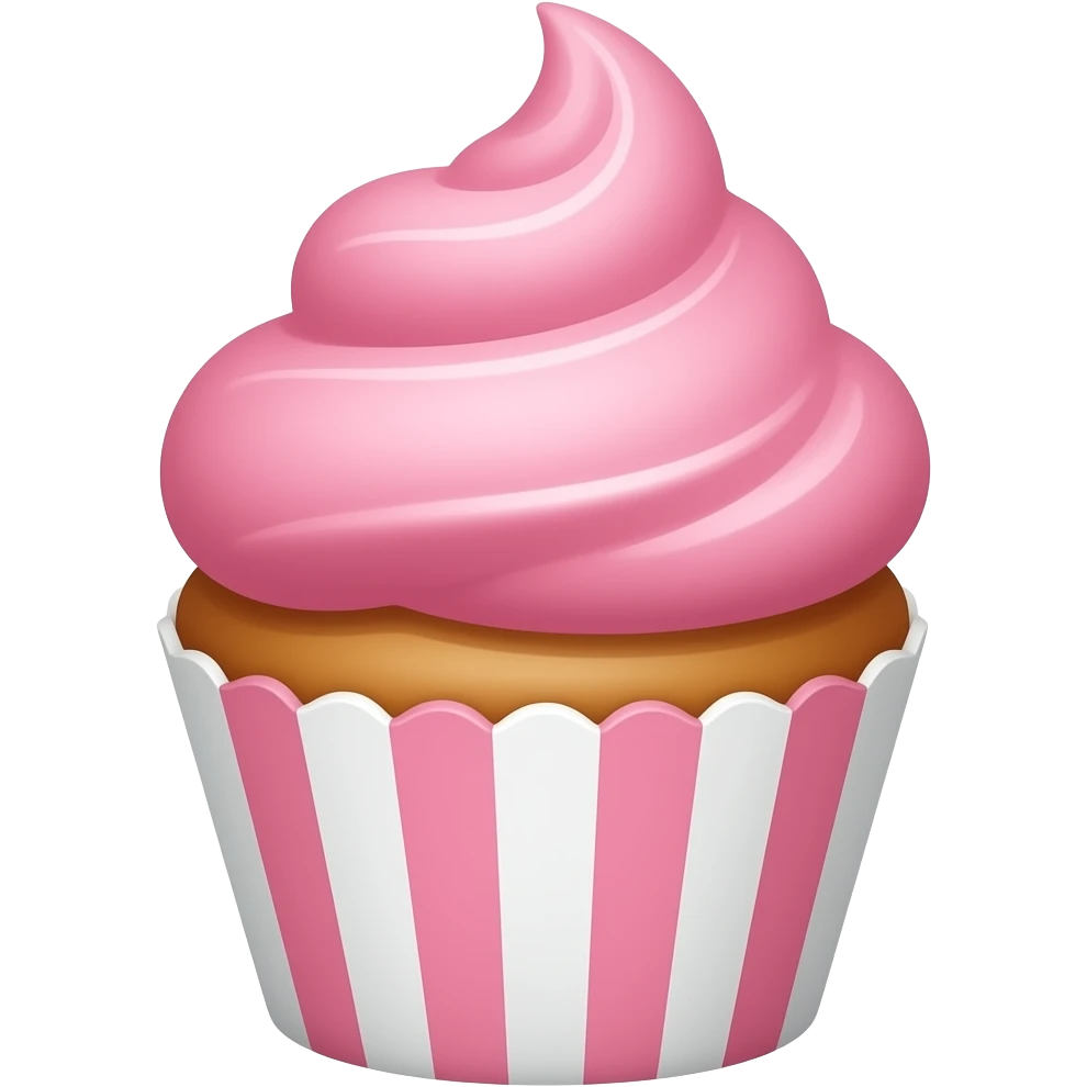 Cupcake with pink icing emoji