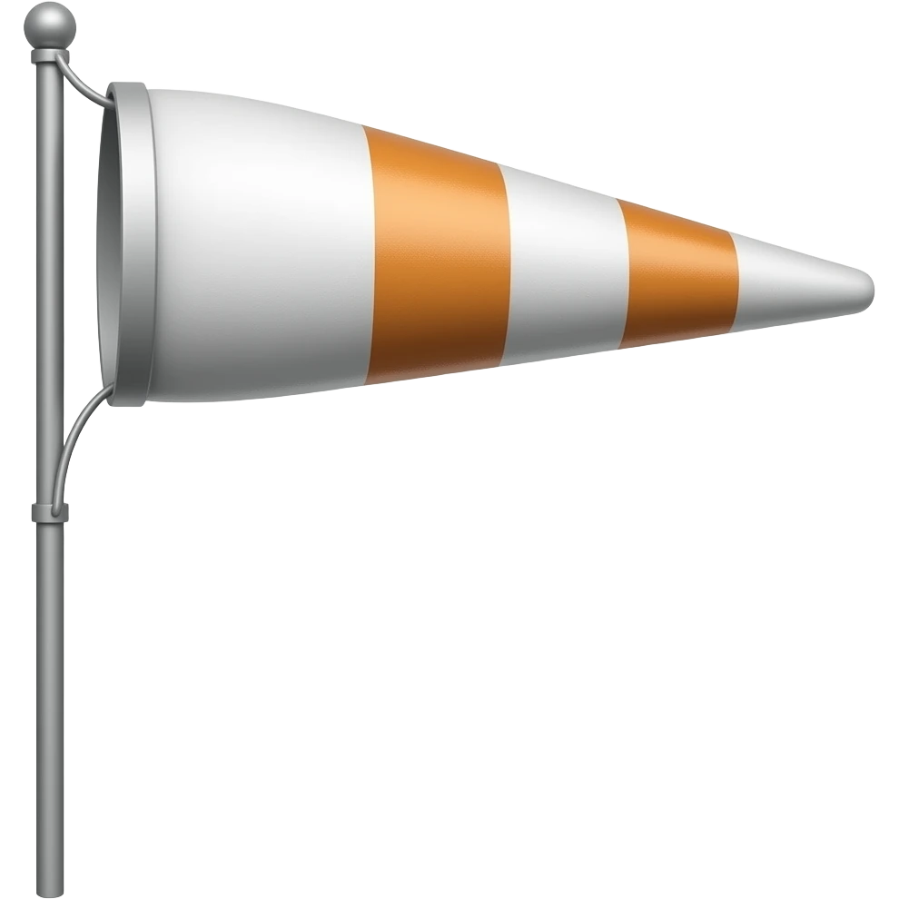 White windsock flag emoji