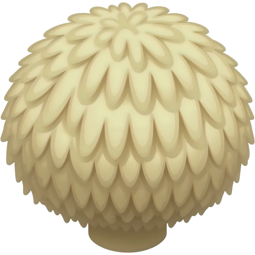 Lion's mane fluffy mushroom no stable emoji