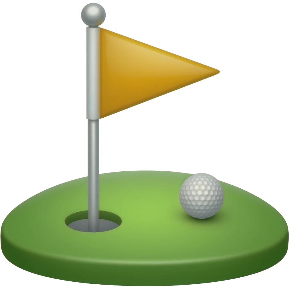 Golf triangle flag emoji