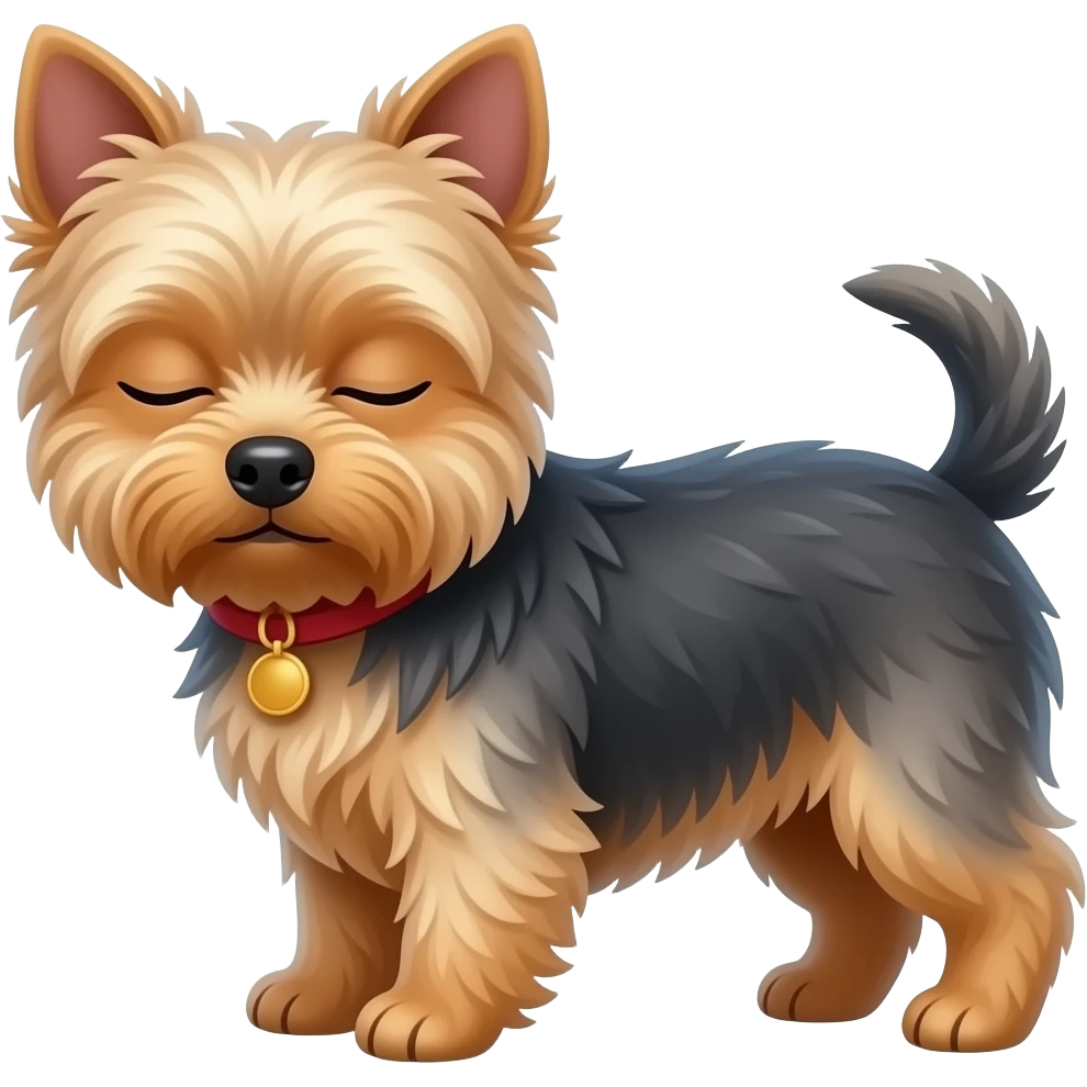 Sleeping yorkie emoji