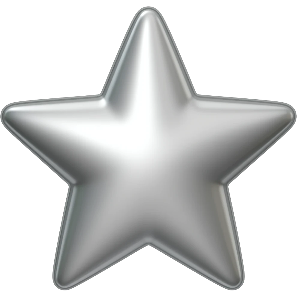En forma de estrella tridimensional emoji