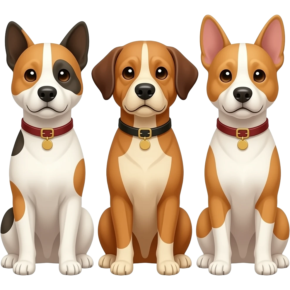 three dogs emoji