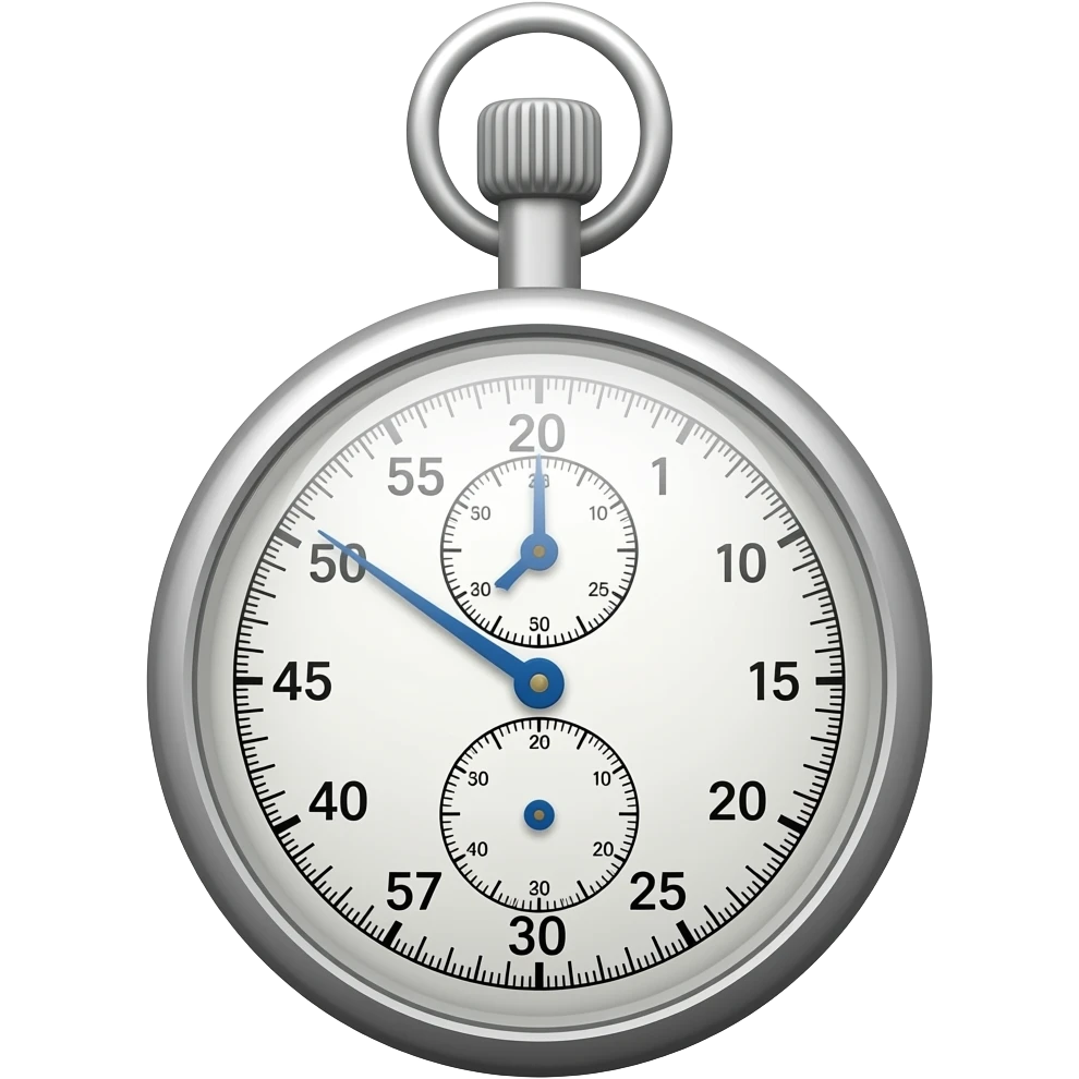 Chronometer zilver emoji