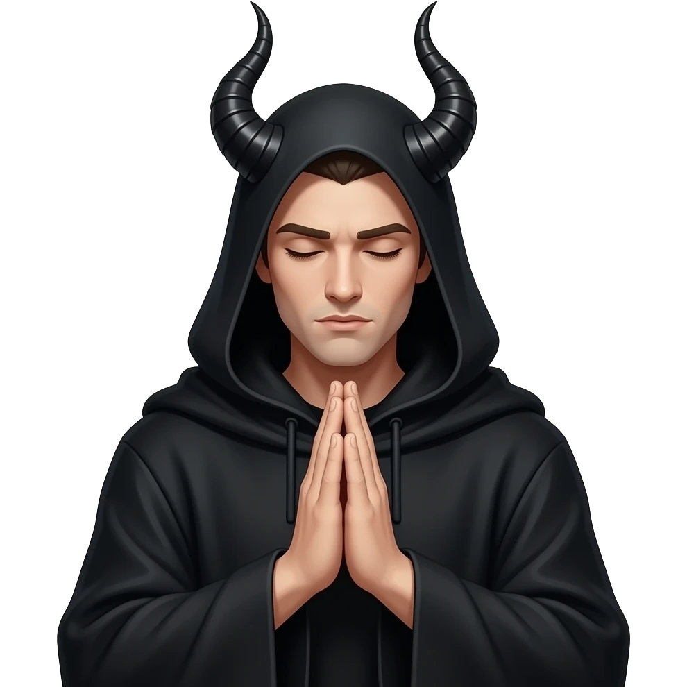 Prayers to the dark lord emoji