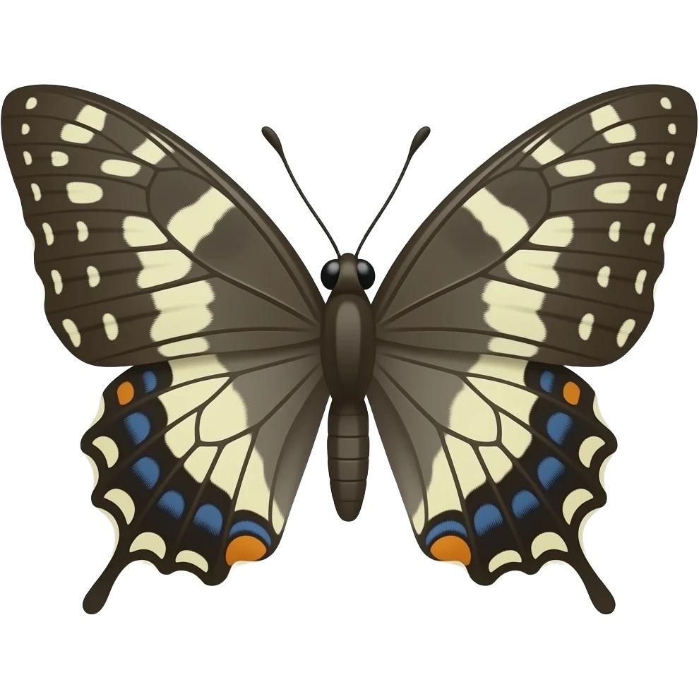 Burdock butterfly simple shapes detailed emoji