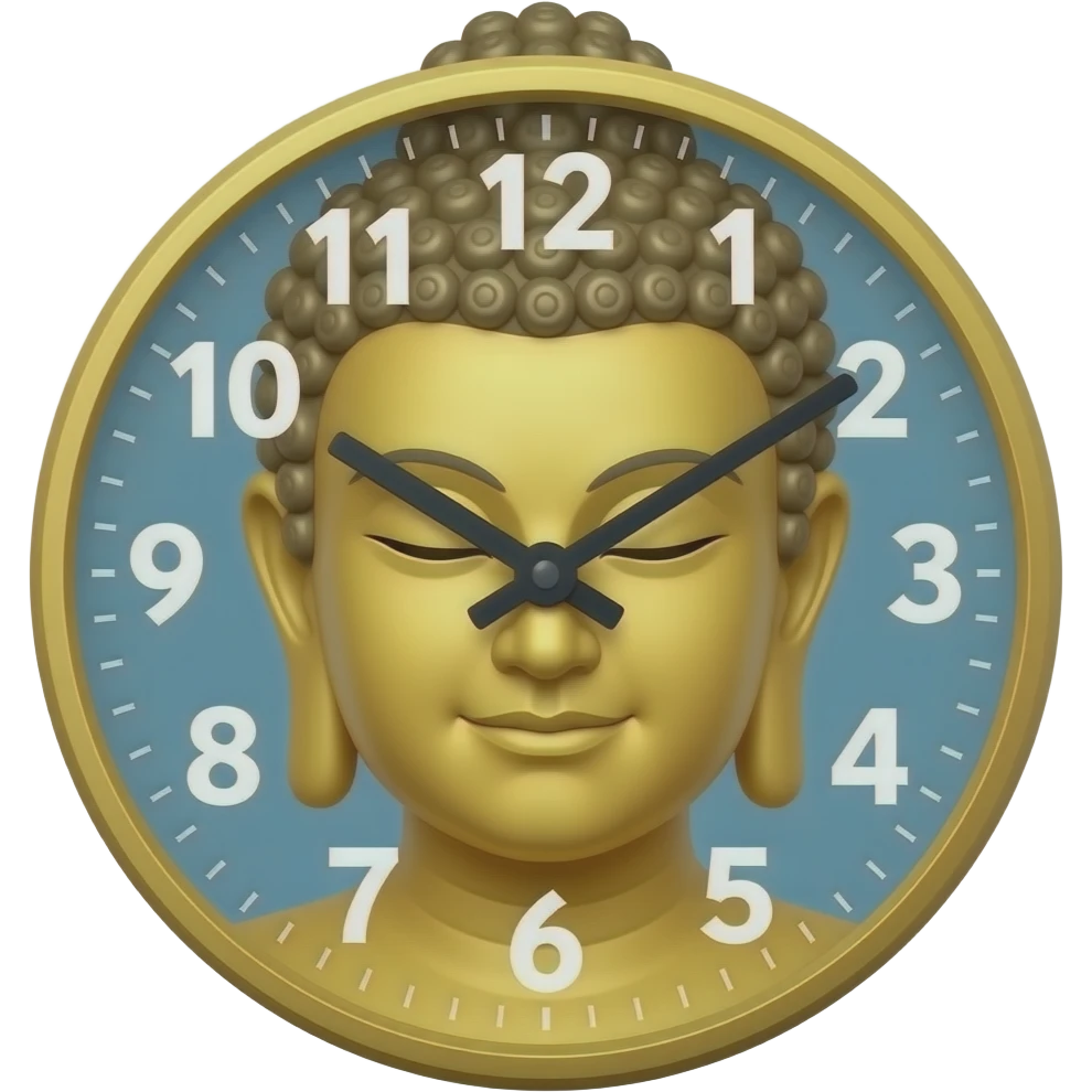 buddha clock emoji