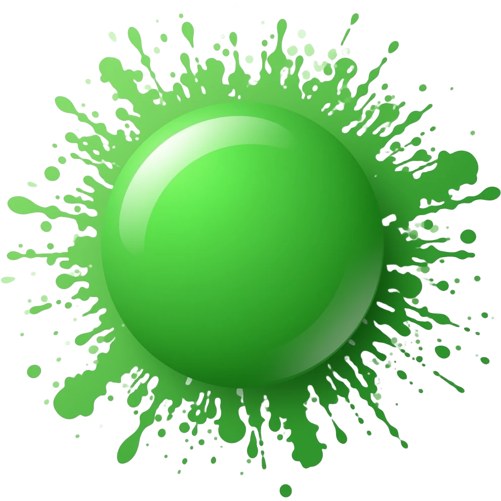 green color splatter emoji