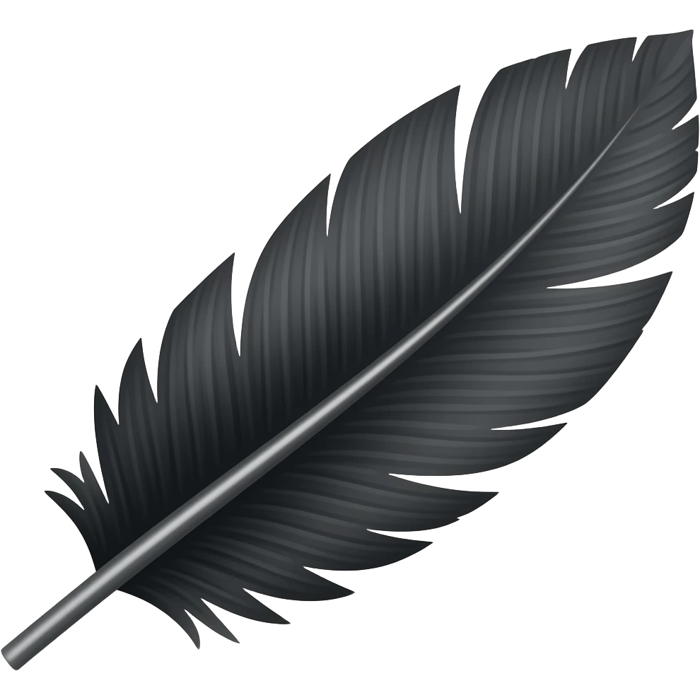 Black feather emoji