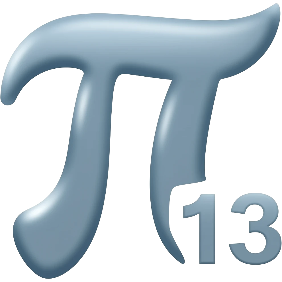 Símbolo do "π¹³" mega pi emoji