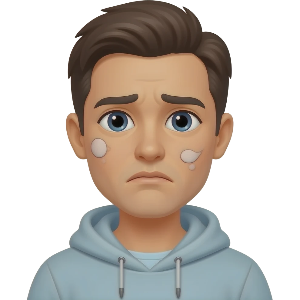 고민하는 사람 피부고민 ? emoji