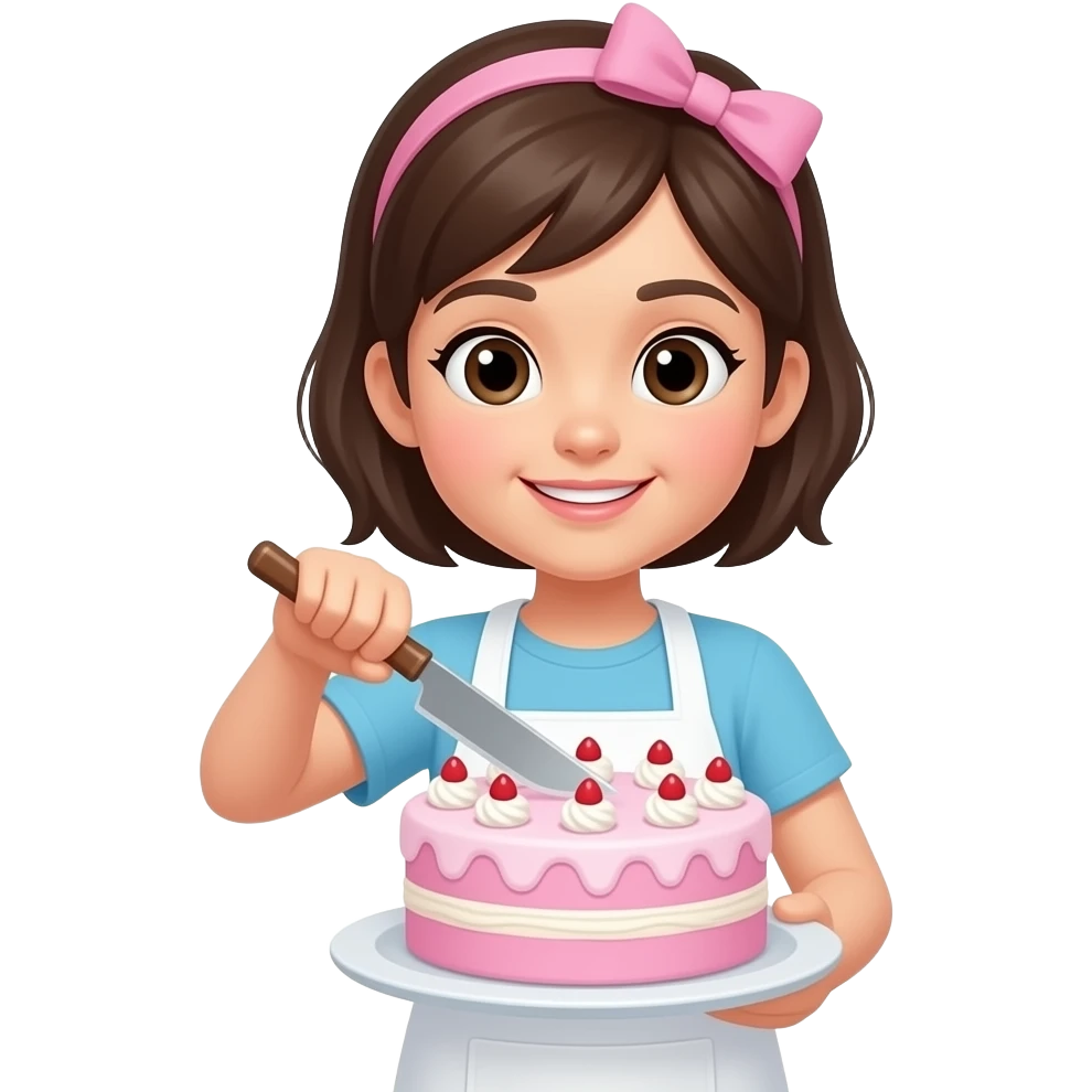 Fazendo bolo emoji