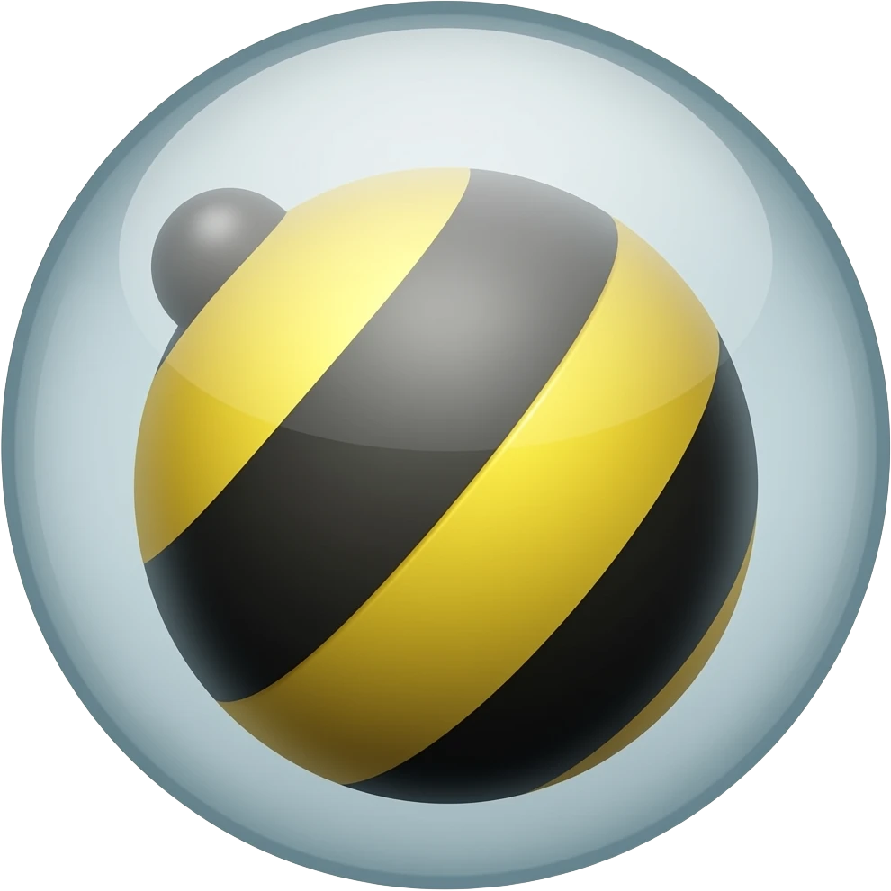 Glass buzzball emoji