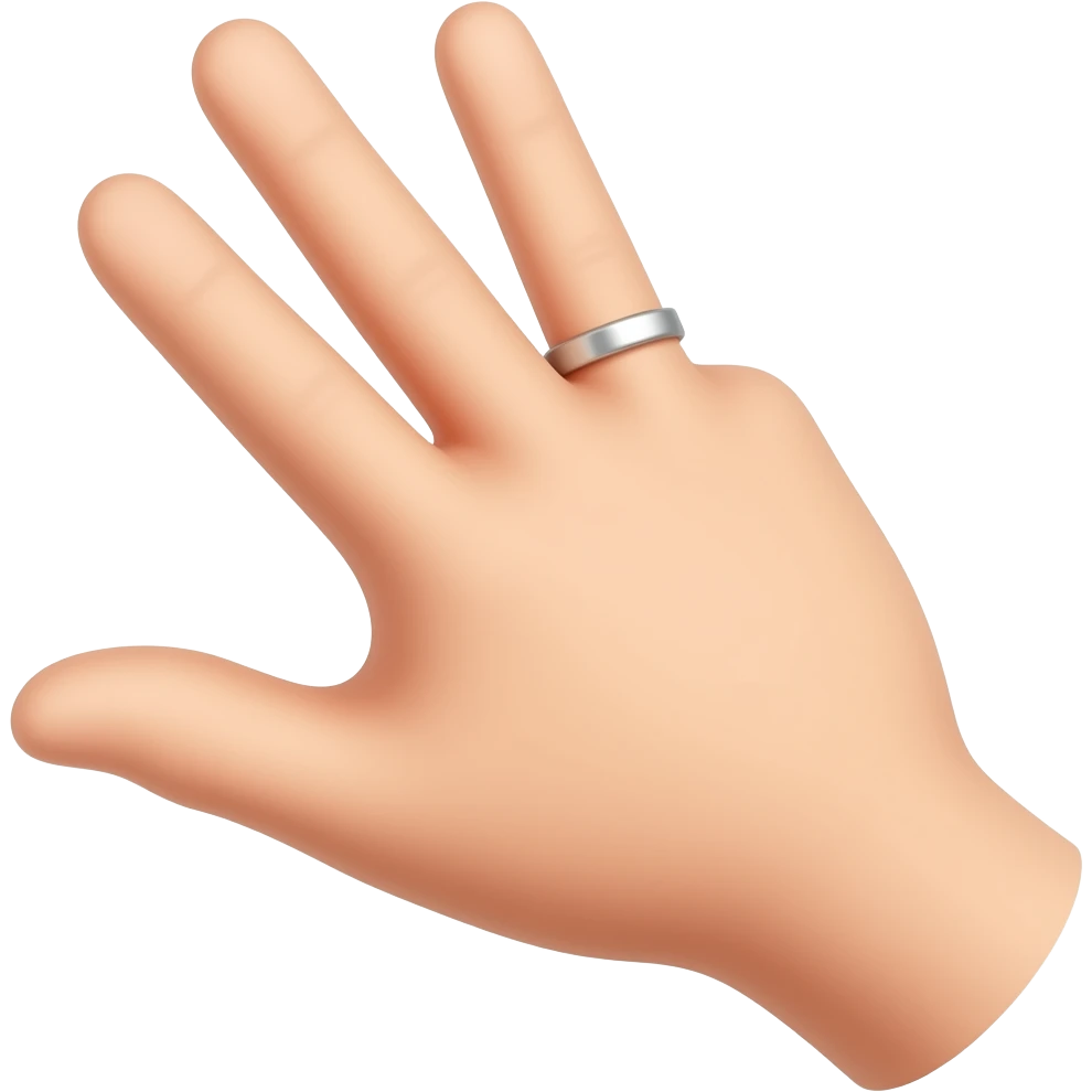 I want the ring finger and middle finger up and the rest down emoji
