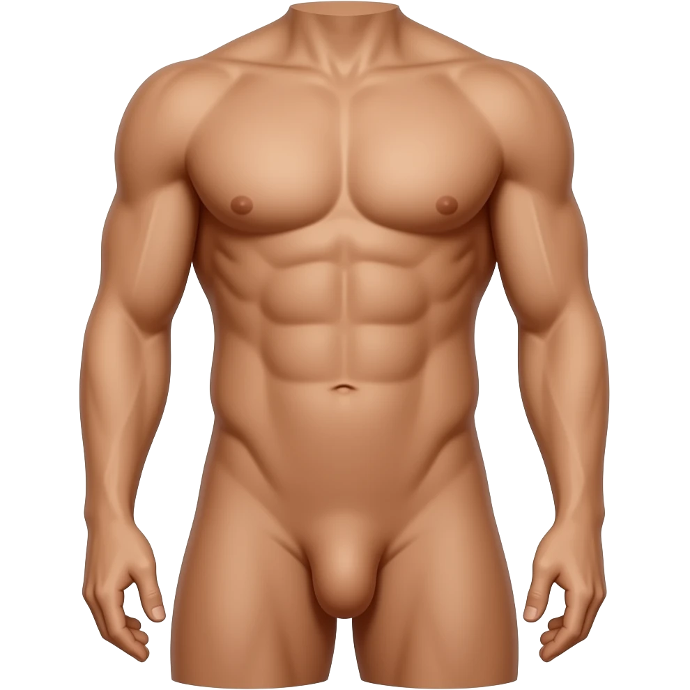 Brown  Man naked full body  penis emoji