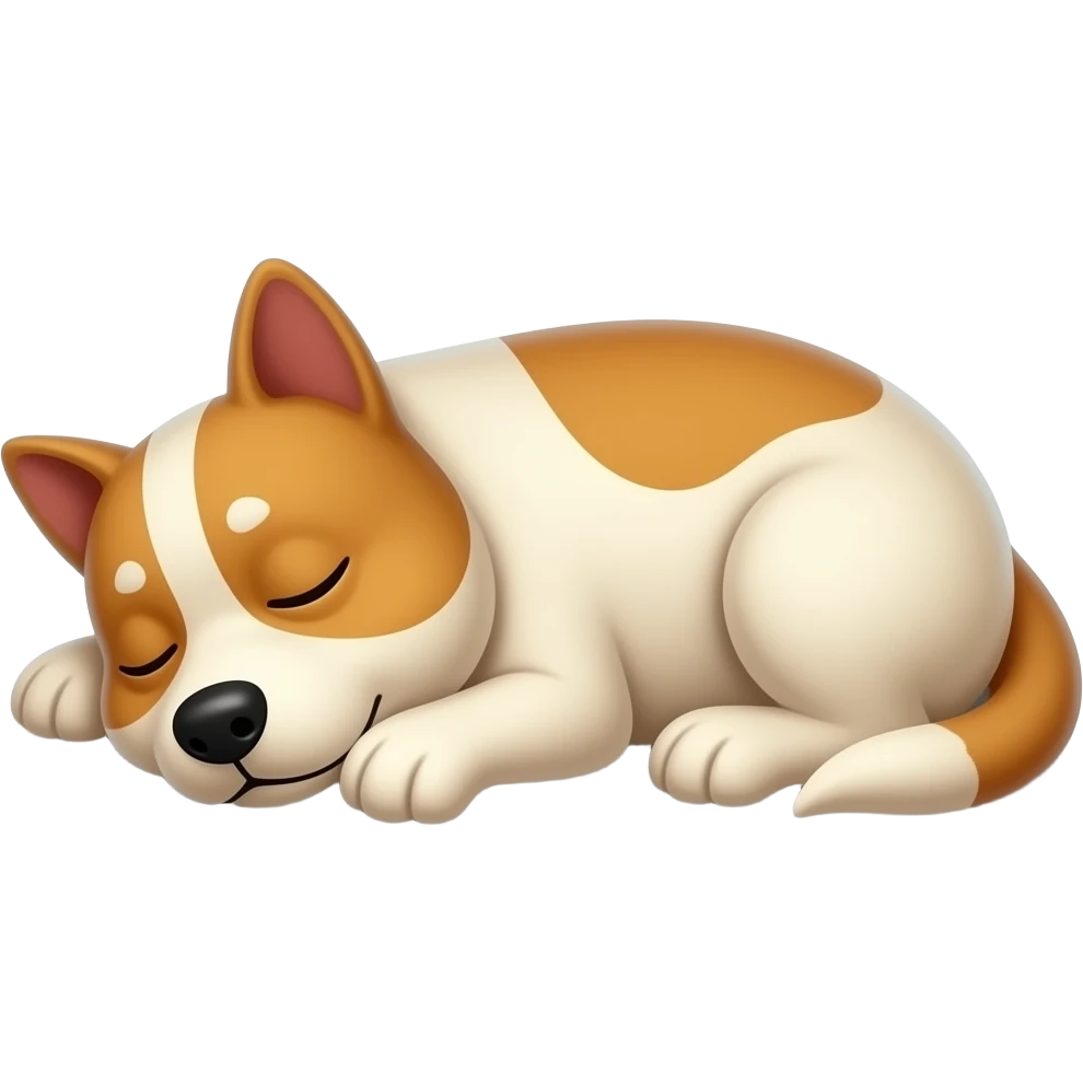 كلب نايم على الارض emoji