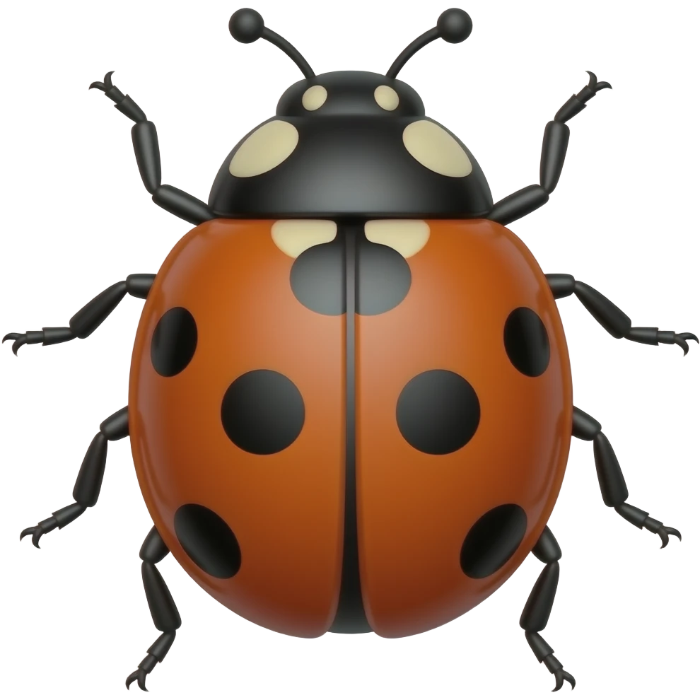 A ladybug emoji