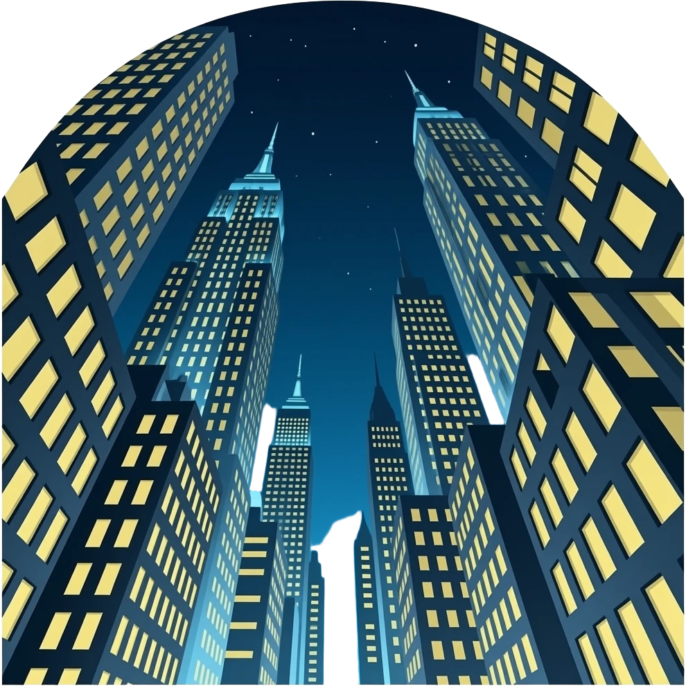 Gotham City at night
Pov low angle
Fov short light
 emoji