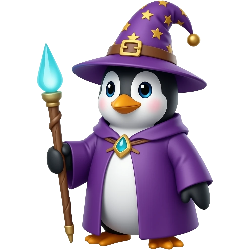 Penguin Wizard emoji