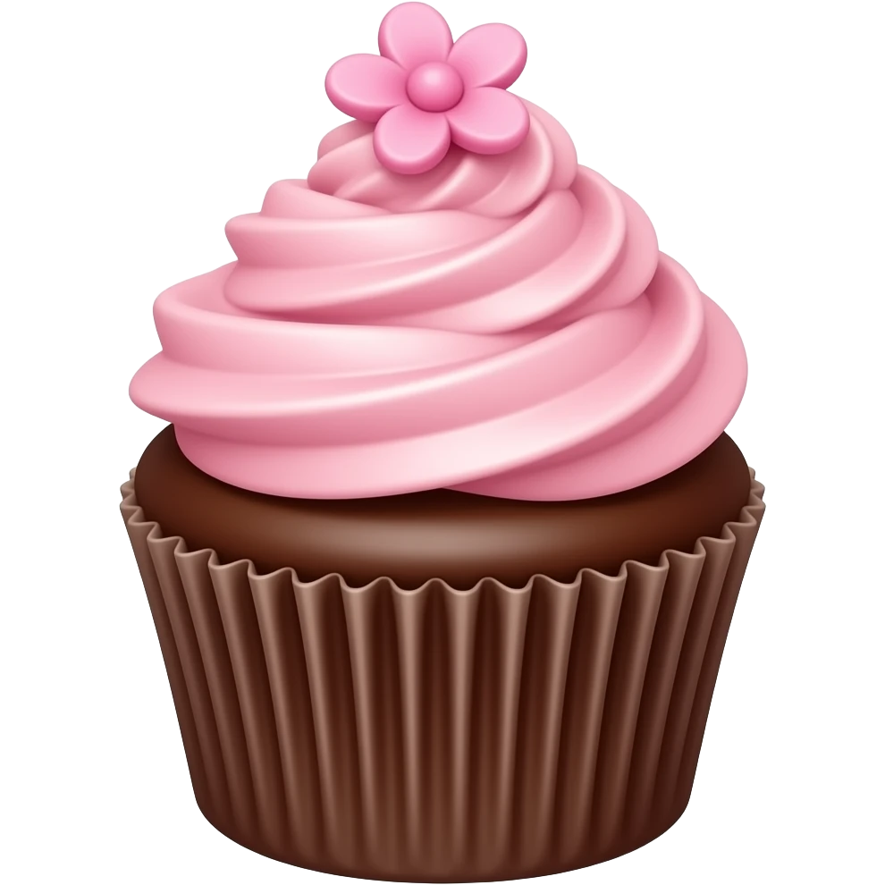 Cupcake with pink icing emoji