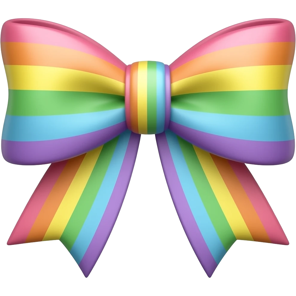pastel rainbow bow emoji