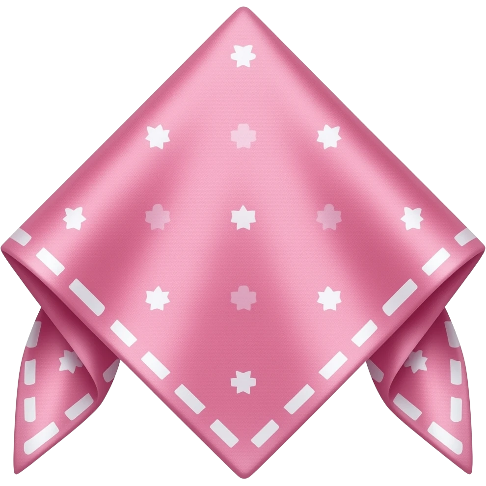 Pink handkerchief emoji