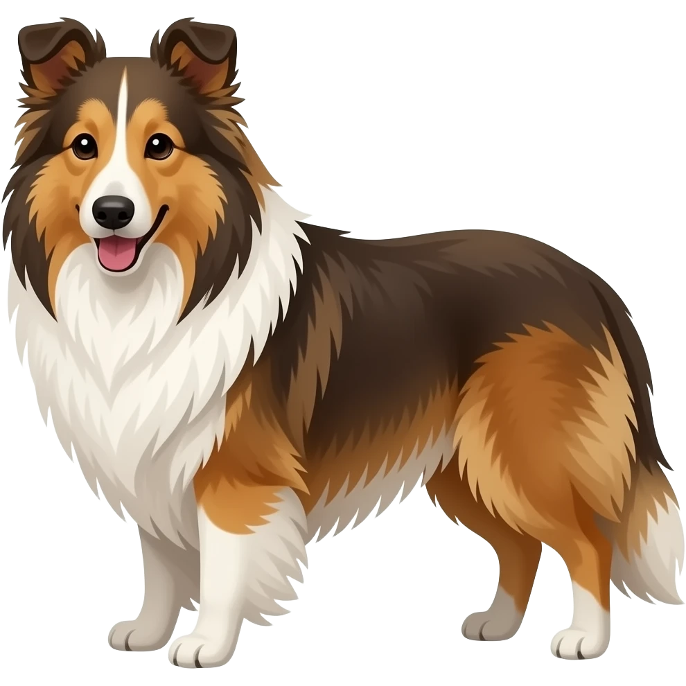 Sable Rough collie emoji