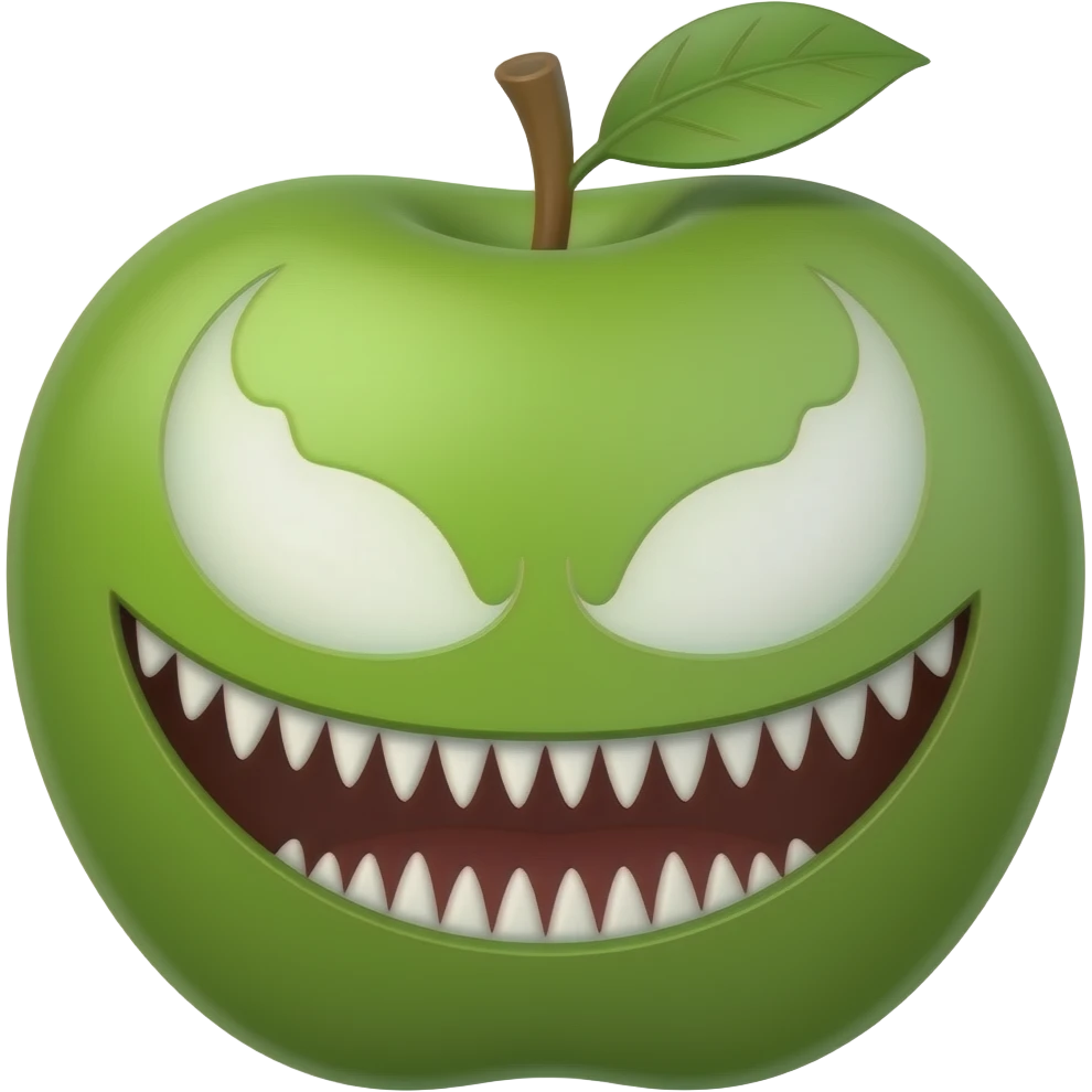 Green Venom on Apples emoji