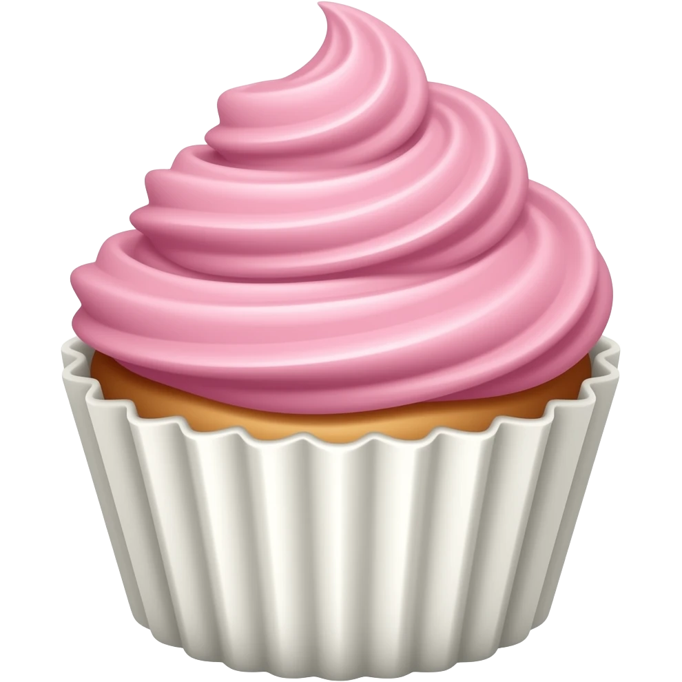 Cupcake with pink icing emoji