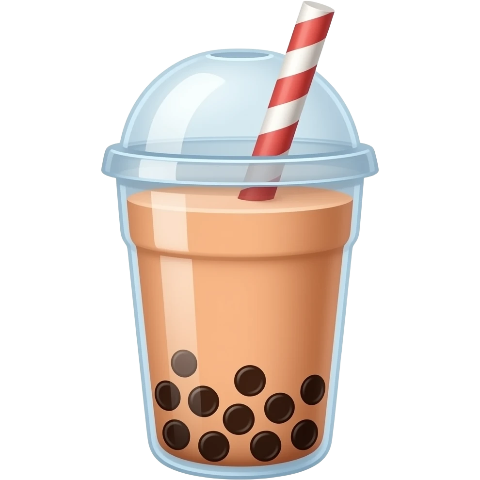 Pink bubble tea emoji