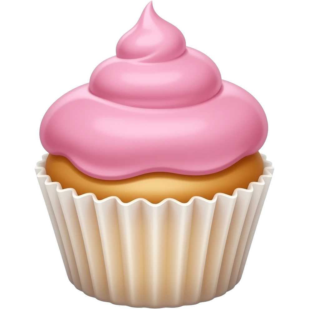Cupcake with pink icing emoji