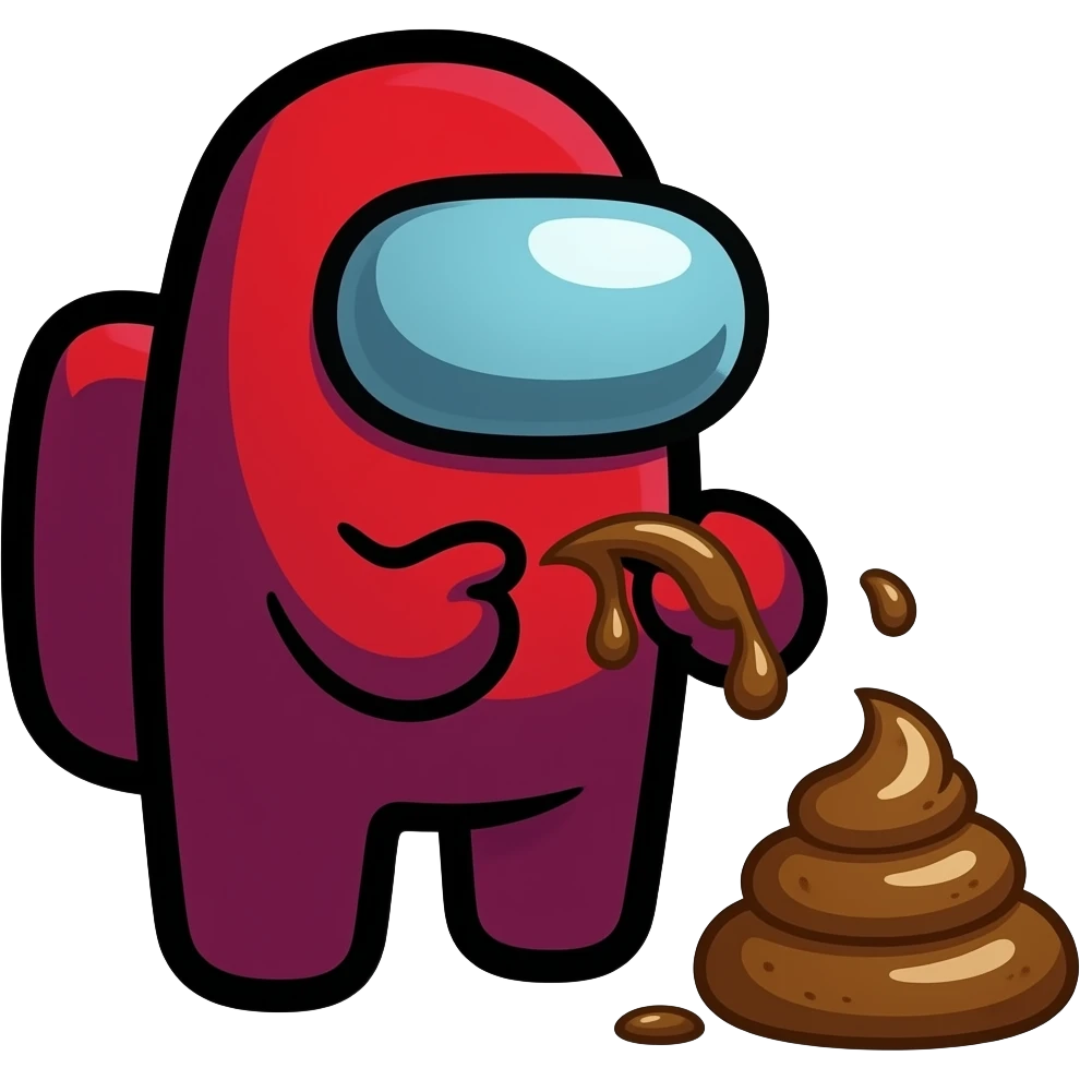Among us Cagando Cocô no impostor até ele virar o cocô de verdade emoji