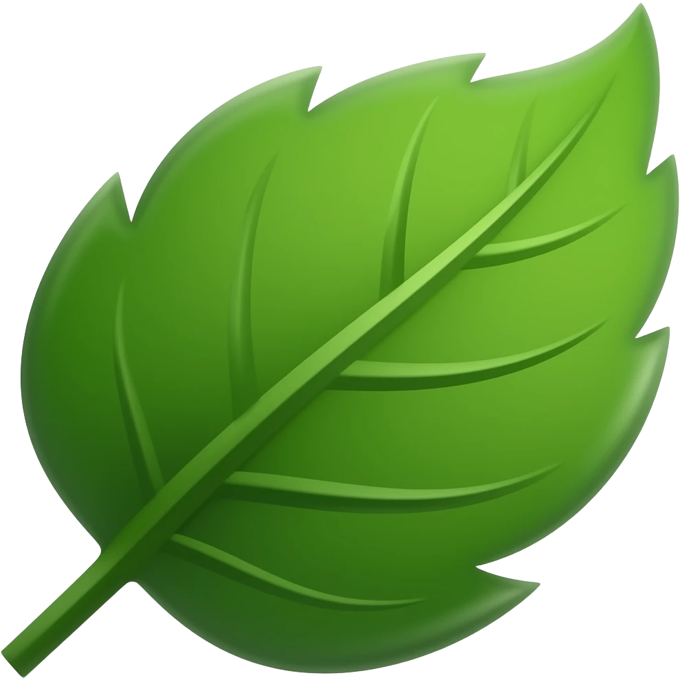 a green leaf emoji