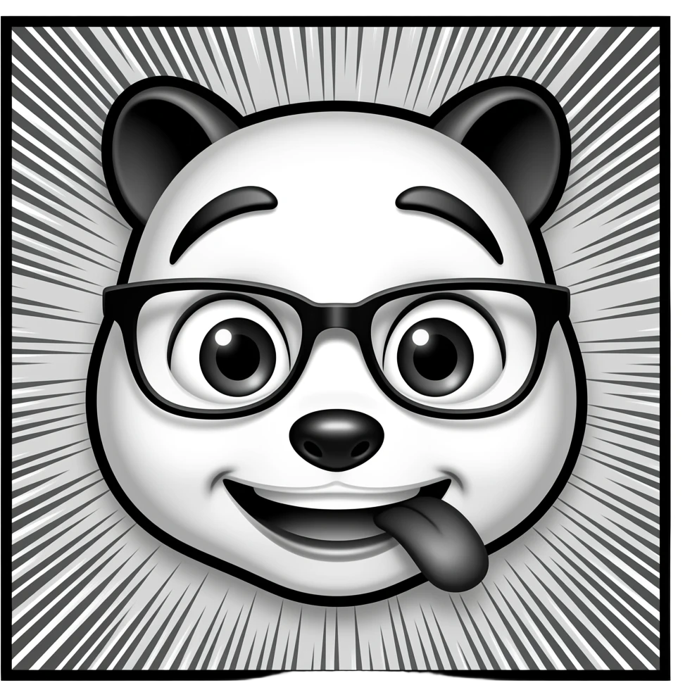 black and white comics emoji