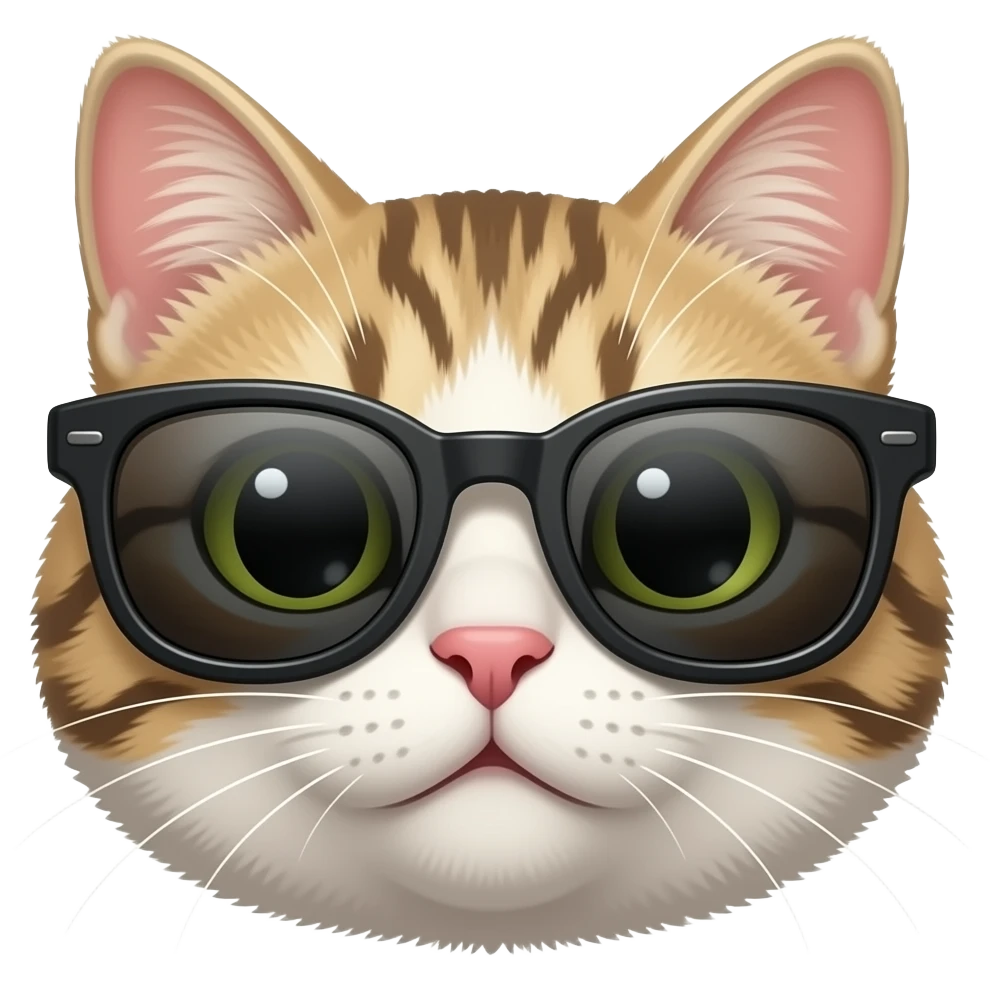 Cat wearing sunglasses emoji