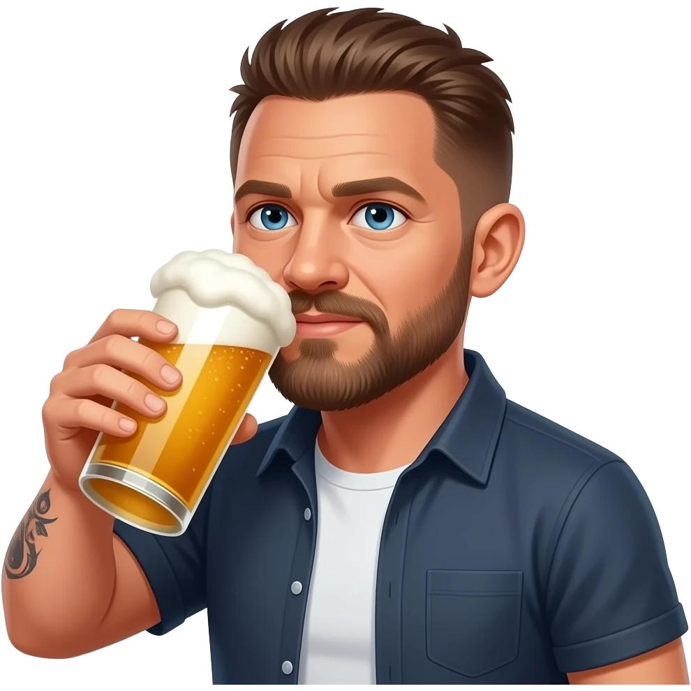 Том харди из фильма безумный макс пьет пиво emoji