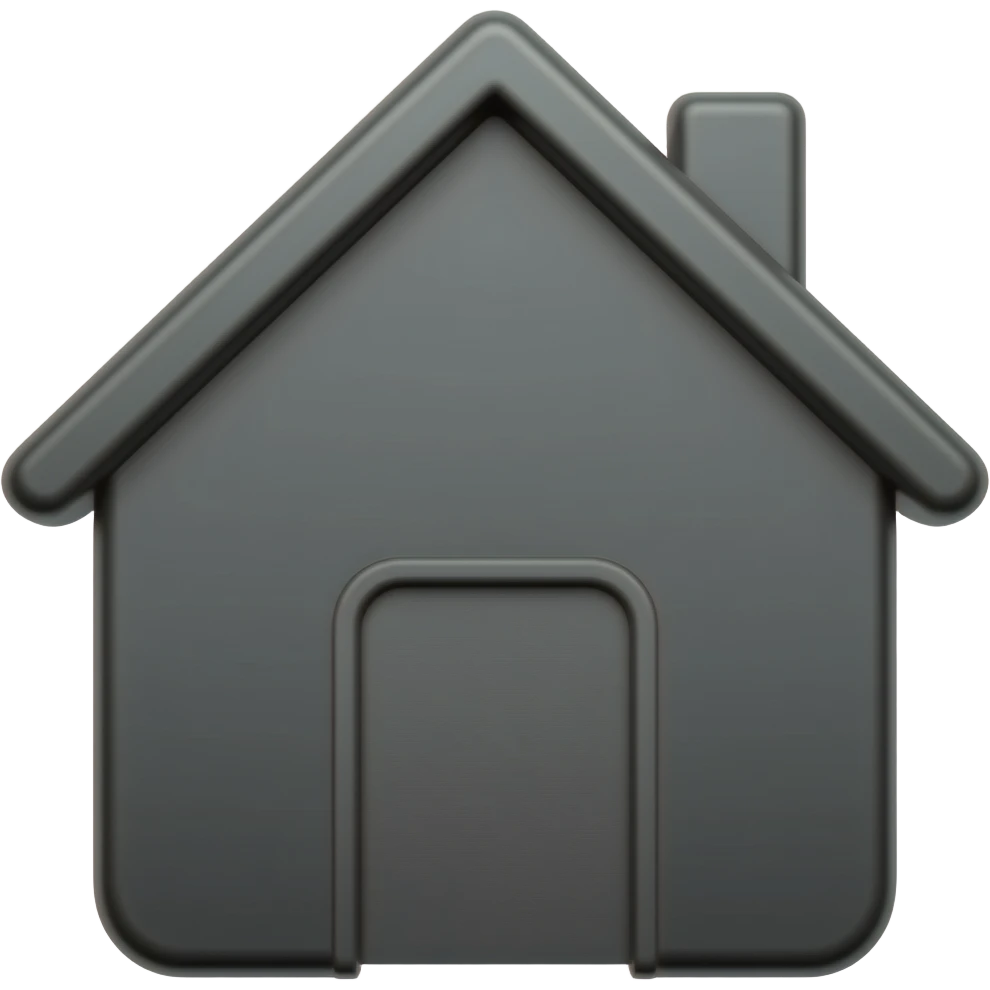 please generate an emoji of black solid home without any background,no windpws and n o doors emoji