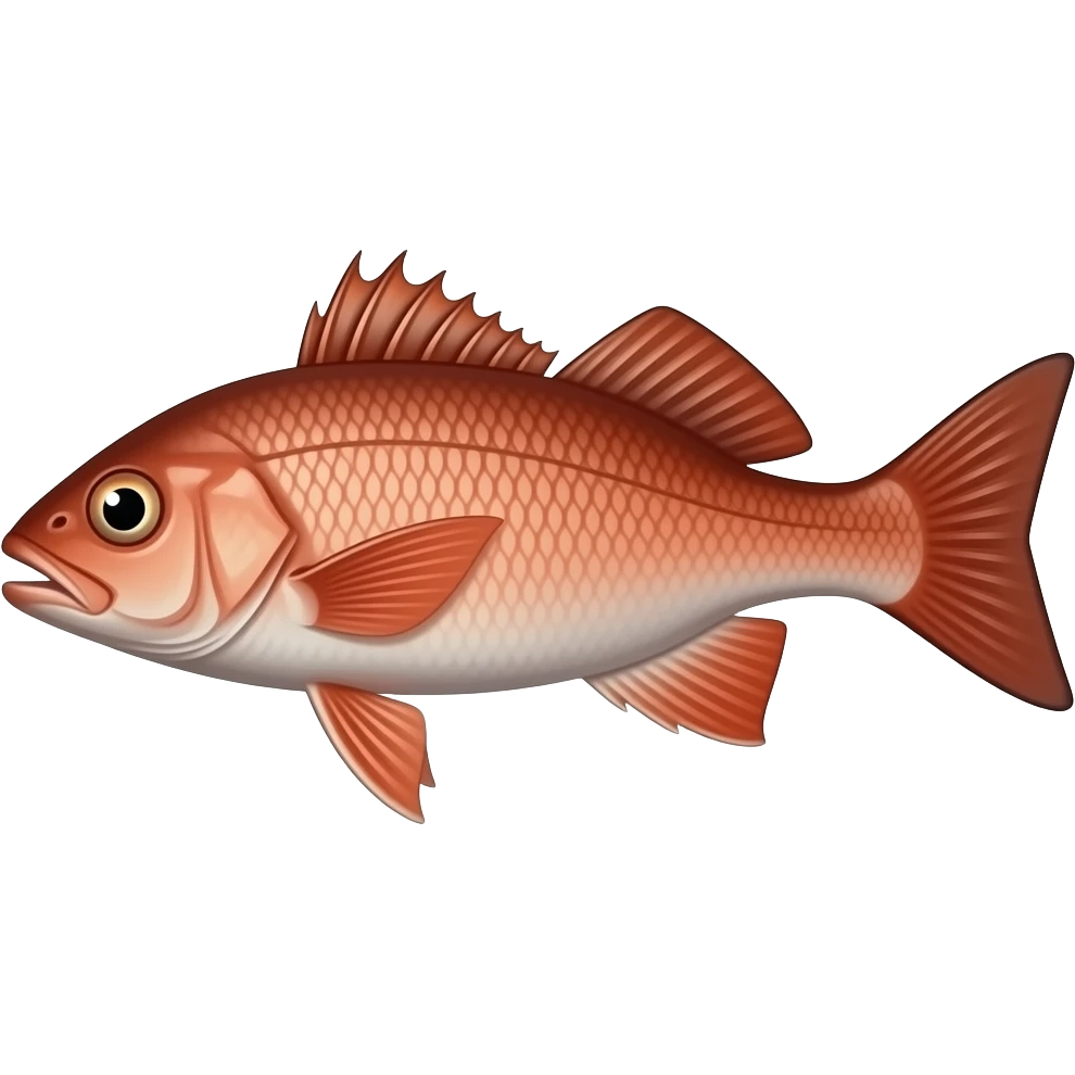 Red drum fish emoji