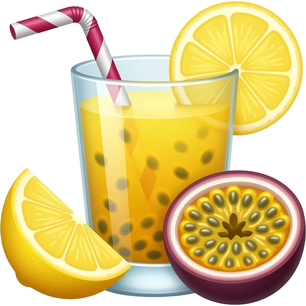 passion fruit coctail without lemon emoji