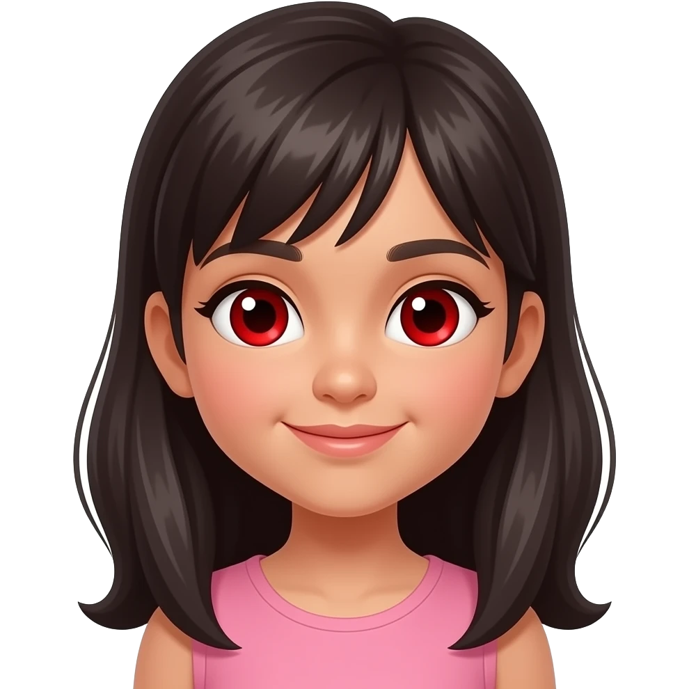 Cute girl and red eyes and background name Sonu emoji