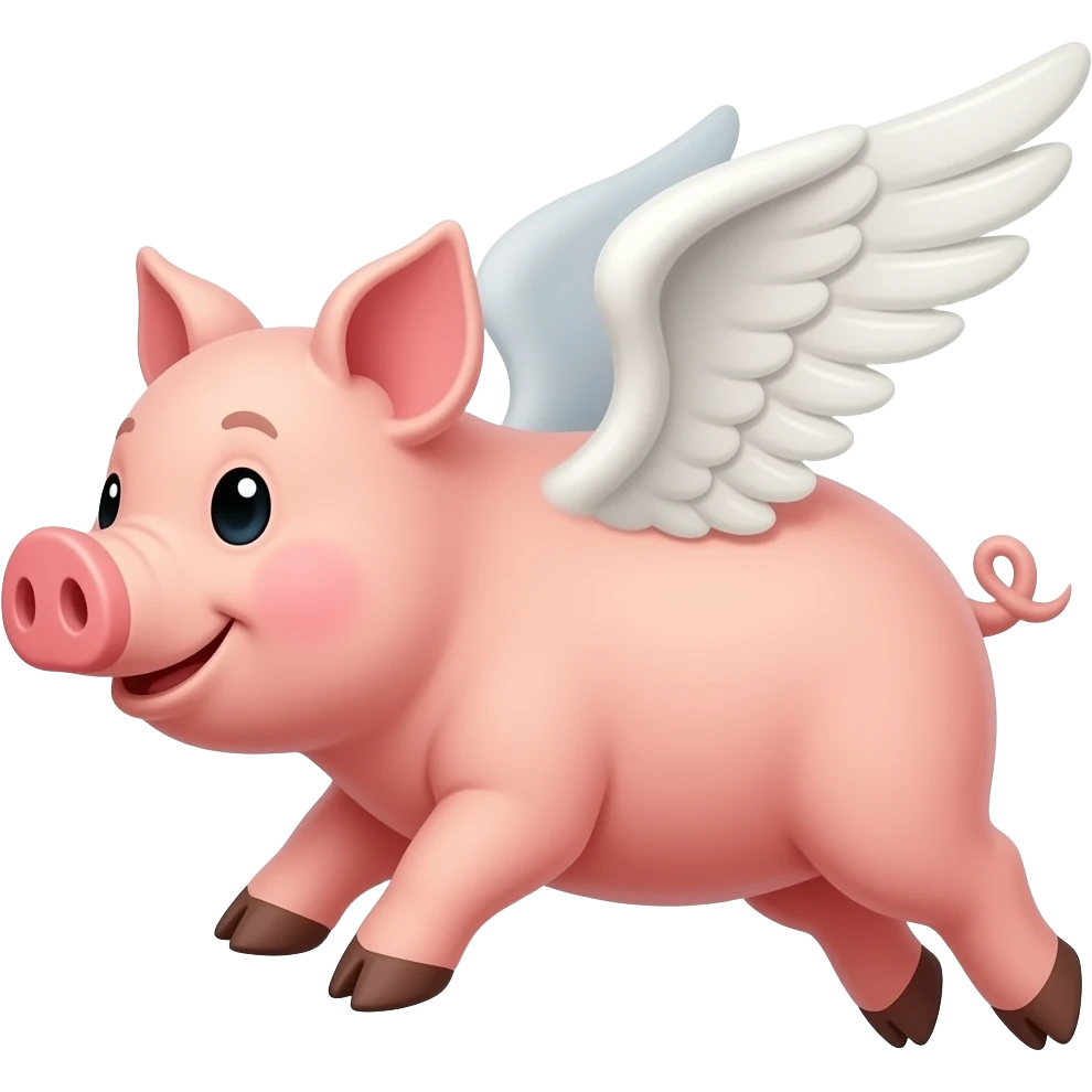 Flying pig emoji