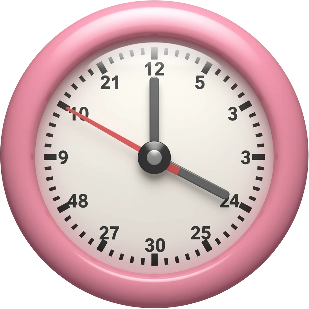 pink timer emoji