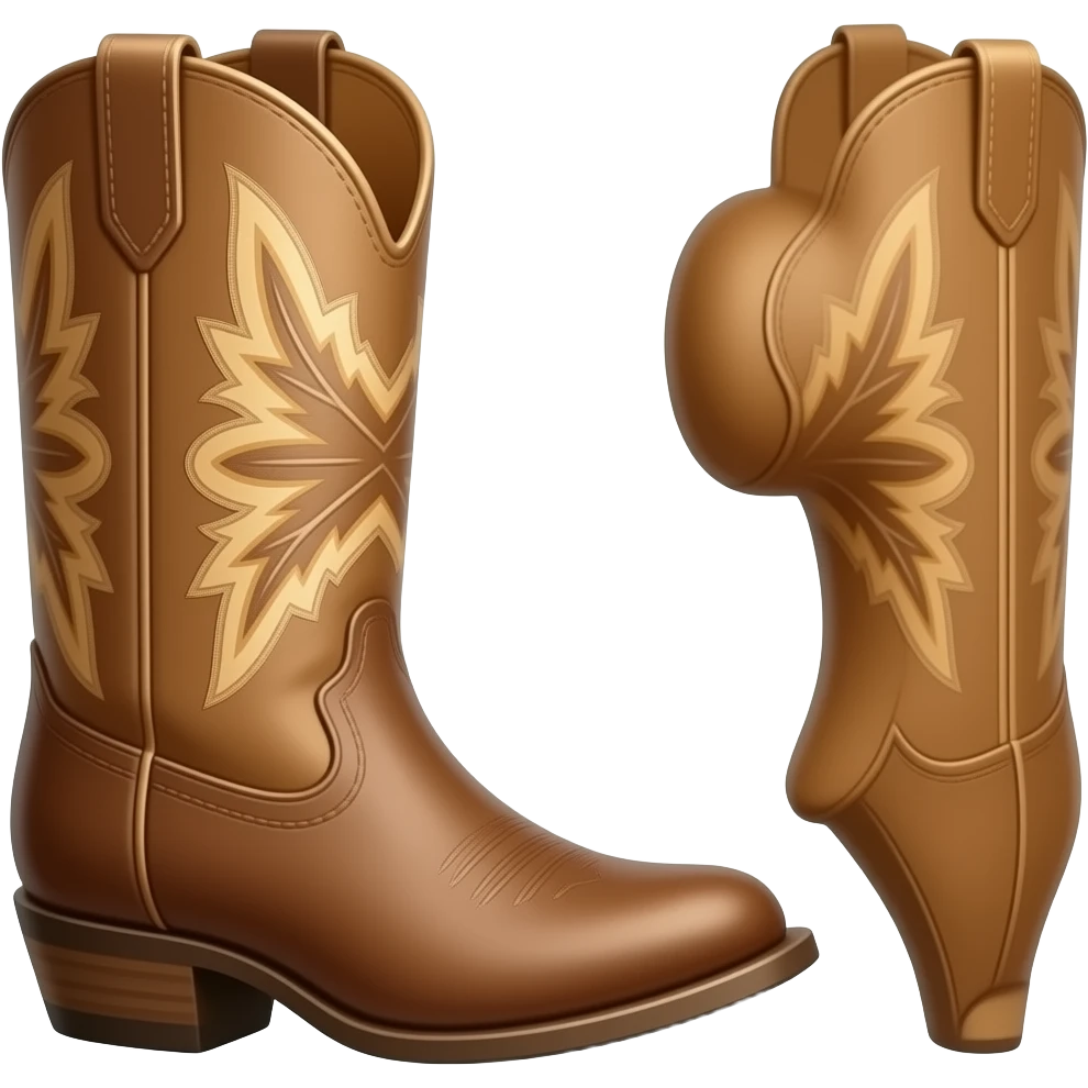 just a cowboy boot no dog needed now add the other boot a emoji