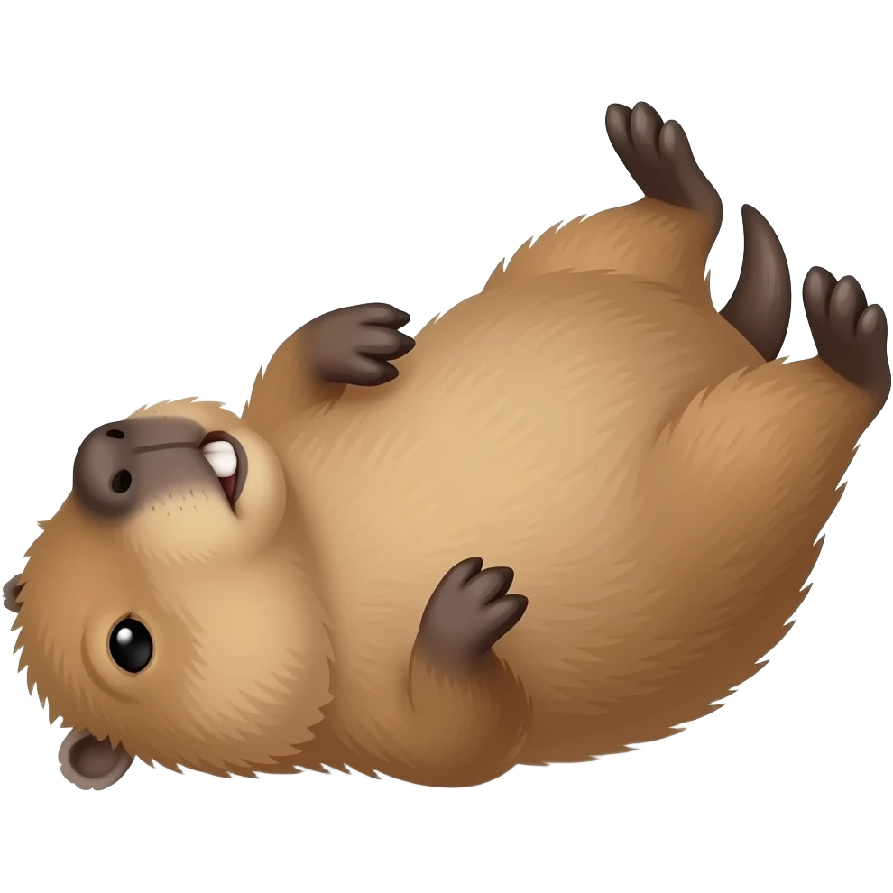 Capybara flipping emoji