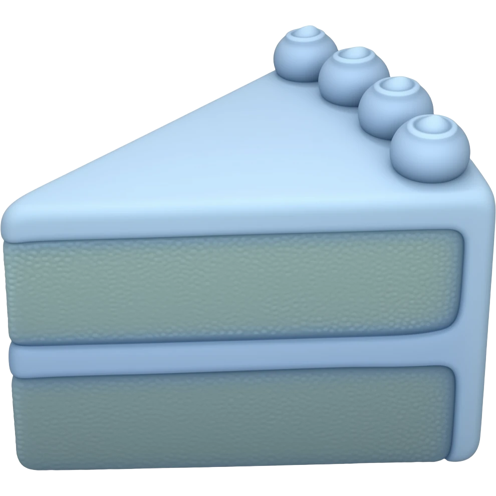 Blue cake slice emoji