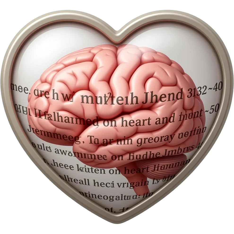 make a heart with a brain make it so it is referencing Jeremiah 31:32-40 how they will have it written on their heart and mind emoji
